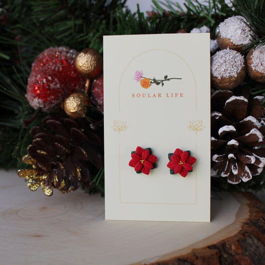 Poinsettia Studs