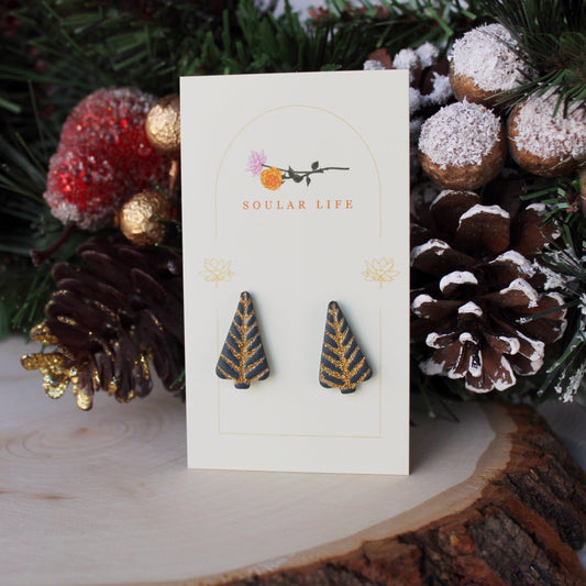 Sparkly Tree Studs