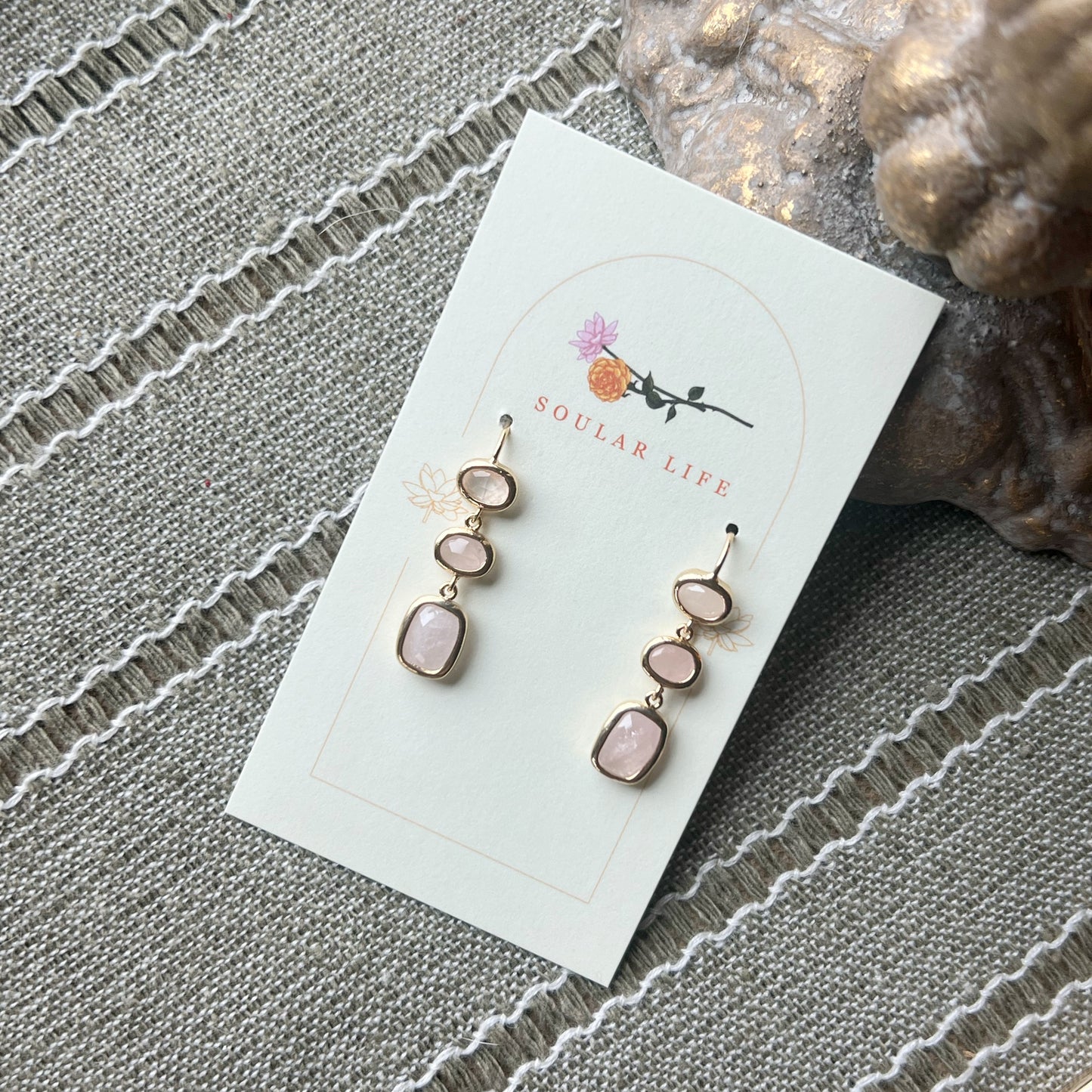 Rose Quartz Dangles